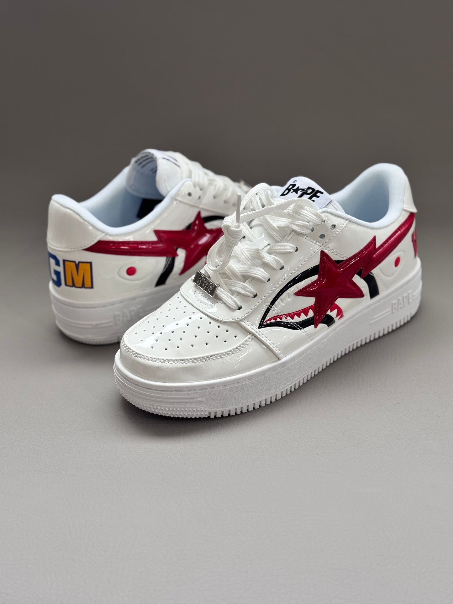 A Bathing Ape Bape Sta Low Shark blanco caballero