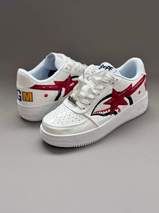 A Bathing Ape Bape Sta Low Shark blanco caballero