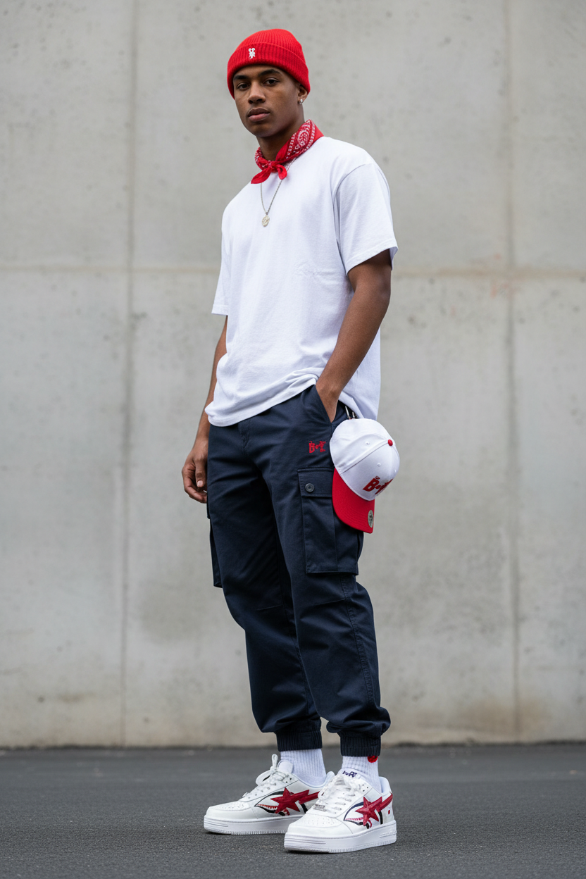 A Bathing Ape Bape Sta Low Shark blanco caballero