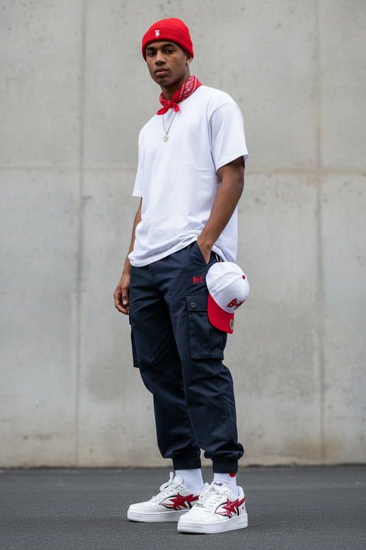 A Bathing Ape Bape Sta Low Shark blanco caballero